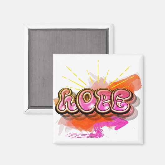 Bleibe Graffiti HOPE Graphic Magnet (Vorderseite/Rückseite)