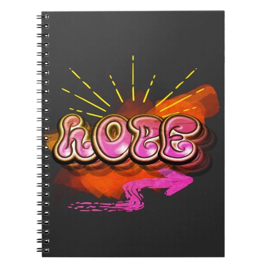 Bleibe Graffiti HOPE Graphic Notizblock (Vorderseite)