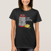 Bleibe Grateful Funny Chee Pun Dark BG T-Shirt (Vorderseite)