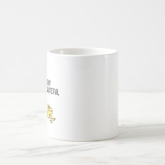 Bleibe Grateful Funny Cheese Puff Kaffeetasse (Mittel)