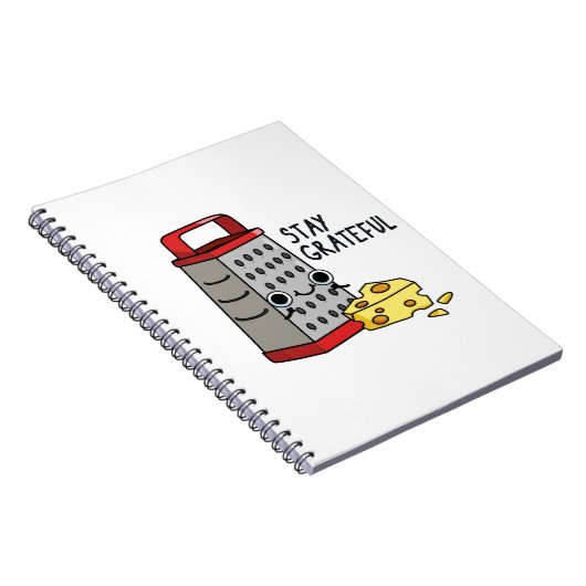 Bleibe Grateful Funny Cheese Puff Notizblock (Rechte Seite)