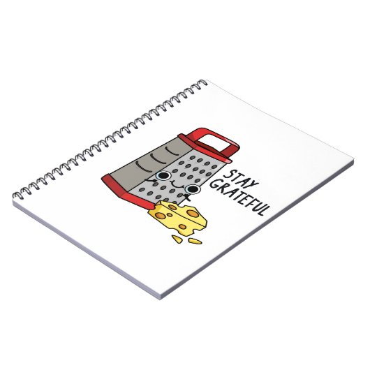 Bleibe Grateful Funny Cheese Puff Notizblock (Linke Seite)
