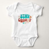 Bleibe Groovy Baby Romper Baby Strampler (Vorderseite)