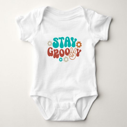 Bleibe Groovy Baby Romper Baby Strampler (Vorderseite)