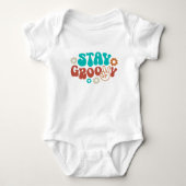 Bleibe Groovy Baby Romper Strampler (Vorderseite)