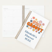 Bleibe Groovy Blume Power Retro Jahr Planer (Anzeige)