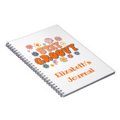 Bleibe Groovy Blume Power Retro Journal Notebook Notizblock (Rechte Seite)