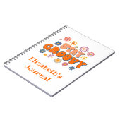 Bleibe Groovy Blume Power Retro Journal Notebook Notizblock (Linke Seite)