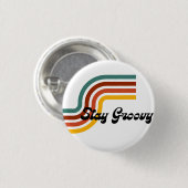 Bleibe Groovy Custom-Cut Vinyl Sticker Button (Vorne & Hinten)