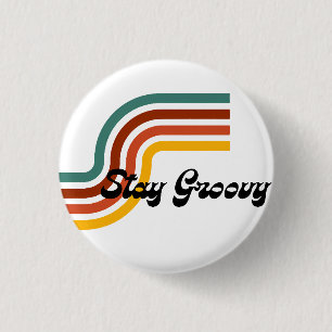 Bleibe Groovy Custom-Cut Vinyl Sticker Button