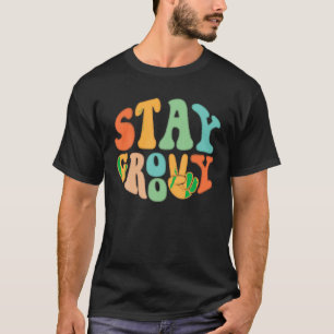 Bleibe Groovy Hippie Peace Sign Retro 60er Men Wo T-Shirt