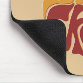 Bleibe Groovy mit einem Splash aus Rot und Gelb Mousepad (Ecke)