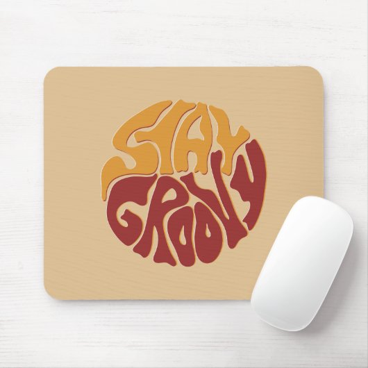 Bleibe Groovy mit einem Splash aus Rot und Gelb Mousepad (Mit Mouse)