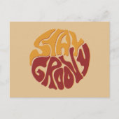 Bleibe Groovy mit einem Splash aus Rot und Gelb Postkarte (Vorderseite)