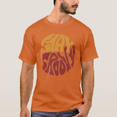 Bleibe Groovy mit einem Splash aus Rot und Gelb T-Shirt (Vorderseite)