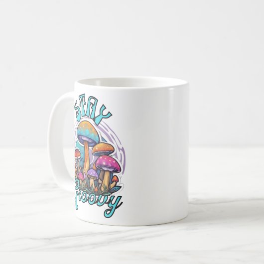 Bleibe Groovy Mushroom Kaffeetasse (Vorderseite Links)