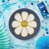 Bleibe Groovy Niedlich Retro Daisy Blume Paper Tel Pappteller (Party)