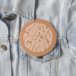 Bleibe Groovy Retro Beige Button