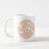 Bleibe Groovy Retro Beige Kaffeetasse (Links)