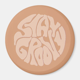 Bleibe Groovy Retro Beige Magnet
