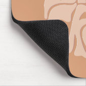 Bleibe Groovy Retro Beige Mousepad (Ecke)