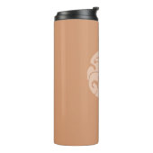 Bleibe Groovy Retro Beige Thermosbecher (Nach links gedreht)