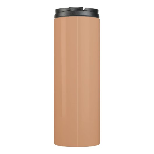 Bleibe Groovy Retro Beige Thermosbecher (Rückseite)