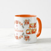 Bleibe Groovy Retro Boho Blume duftendes Blumendes Tasse (VorderseiteRechts)