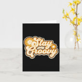 Bleibe Groovy Sticker Karte (Gelbe Blume)