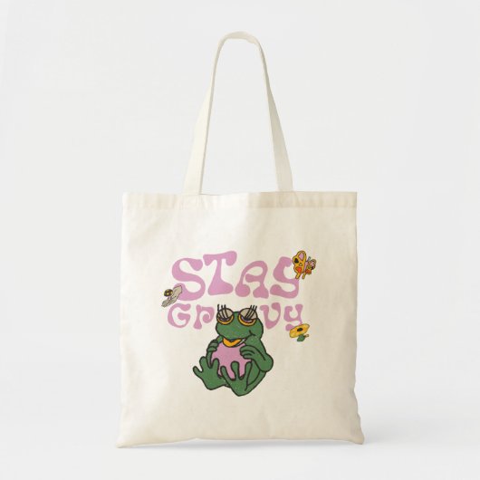 Bleibe Groovy Tragetasche (Vorne)