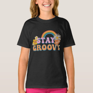 Bleibe Groovy Vibes Retro zu Shirts