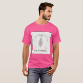 Bleibe Grounded - Minimalistische Fern Leaf Retro  T-Shirt (Vorne ganz)
