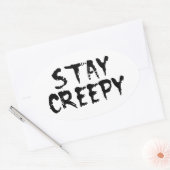 Bleibe gruselig! ovaler aufkleber (Umschlag)