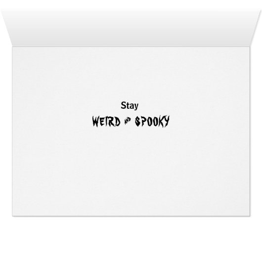 Bleibe Halloween-Karte (Innenansicht Horizontal (Unten))