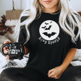 Bleibe Halloween-T-Shirt - Fledermäuse, die auf de T-Shirt