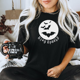 Bleibe Halloween-T-Shirt - Fledermäuse, die auf de T-Shirt