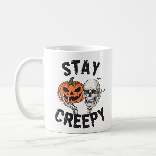 Bleibe Halloween-Tasse - leckerer Kaffee-Cup Kaffeetasse (Links)