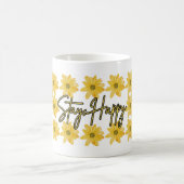 Bleibe Happy Blume Tasse (Mittel)