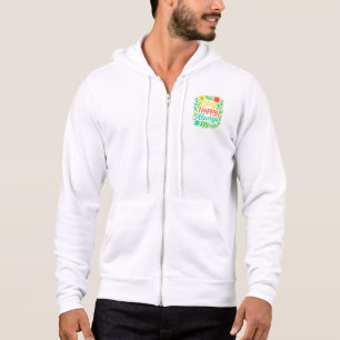 Bleibe Happy immer Motivierend Zitat Blumendesioo Hoodie