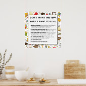 Bleibe Healthy Flu Season Poster (Küche)