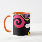 Bleibe Hippie-60er-Design Doodle Tasse (Links)