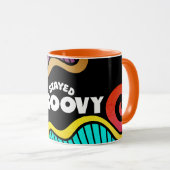 Bleibe Hippie-60er-Design Doodle Tasse (VorderseiteRechts)