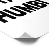 Bleibe Humble - Einfach und Minimalistisch Motivie Poster (Ecke)