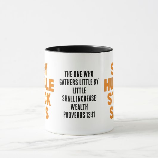 BLEIBE HUMBLE STACK SATS Custom Bitcoin Investor Tasse (Zentrum)