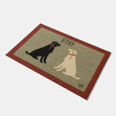 Bleibe Hundepaare Mat, Bestes Tier Fußmatte (Schrägansicht)