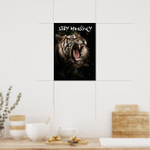 Bleibe Hunger - Tiger Roaring Poster (Küche)