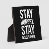 Bleibe Hungry Bleibe diszipliniert - Gym Hustle Er Fotoplatte (Vorderseite)