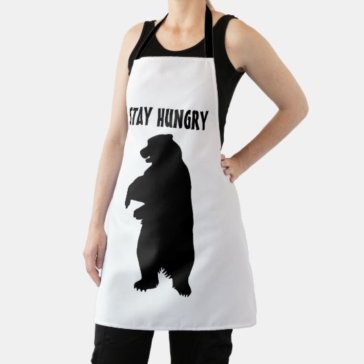 BLEIBE HUNGRY GRIZZLY BEAR Schürze CHRISTMAS GIFT (InSitu)