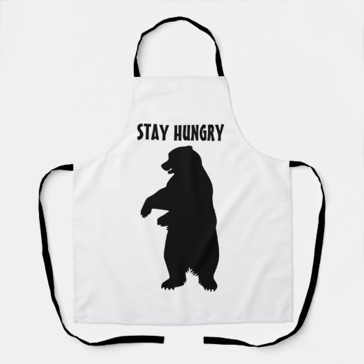 BLEIBE HUNGRY GRIZZLY BEAR Schürze CHRISTMAS GIFT (Vorderseite)