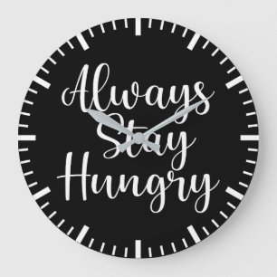 Bleibe Hungry - Gym Hustle Erfolg Motivierend Große Wanduhr